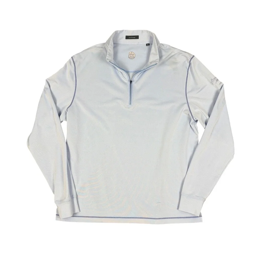 Turtleson Quarter Zip Pullover Mens Size 40 Blue Performance Golf Stonewall Logo